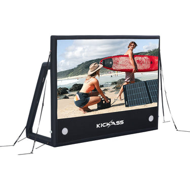 KickAss ProductsKickAss 120” Portable Outdoor Cinema Projection AirScreen – Inflatable Movie Screen for Camping & BackyardKAODCAS120