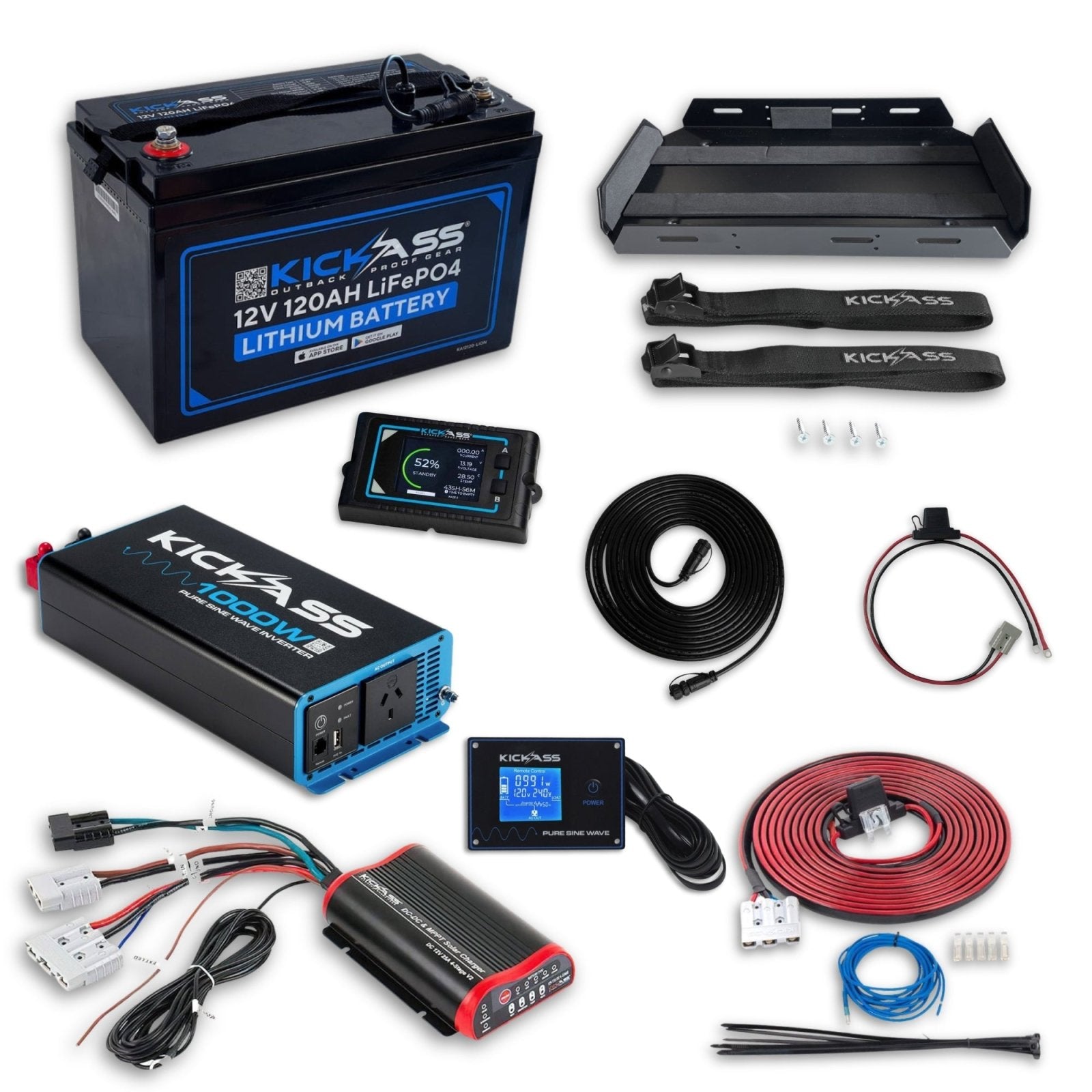 KickAss ProductsKickAss 120Ah Complete Lithium Dual Battery Kit