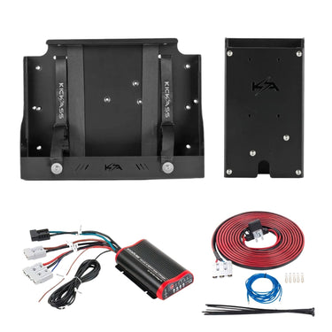 KickAss ProductsKickAss 120Ah Slimline Battery Tray + Accessory Panel + 25A DCDC Charger + Wiring Kit Bundle