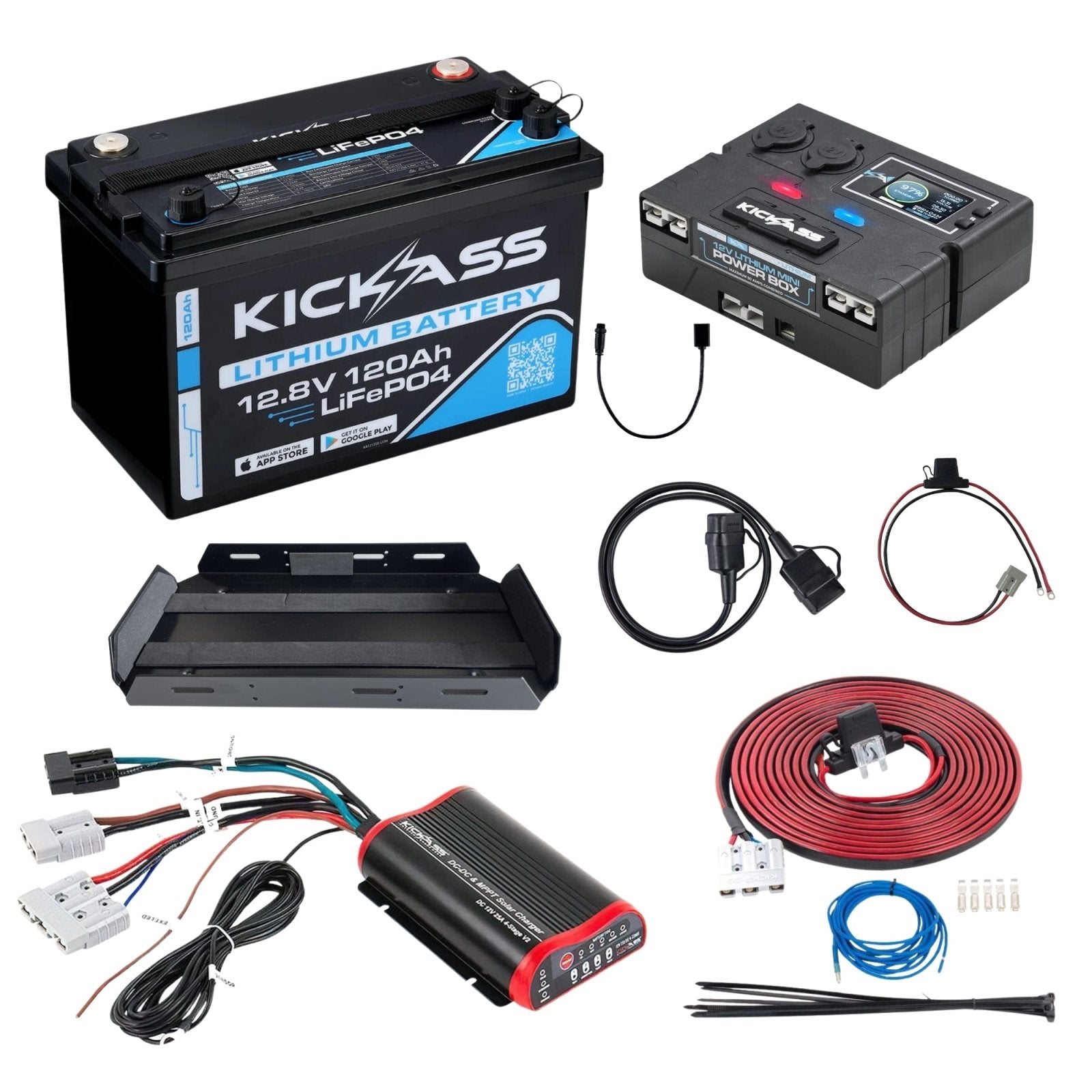 KickAss ProductsKickAss 120Ah Smart Control Lithium Dual Battery KitKA12120SMART - CTRLLIONKIT1