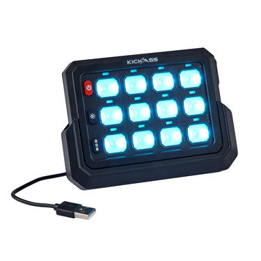 KickAss ProductsKickAss 12/24V 12 Gang Wireless Switch Panel with Magnetic Charging CradleKAWLSWPANEL-12