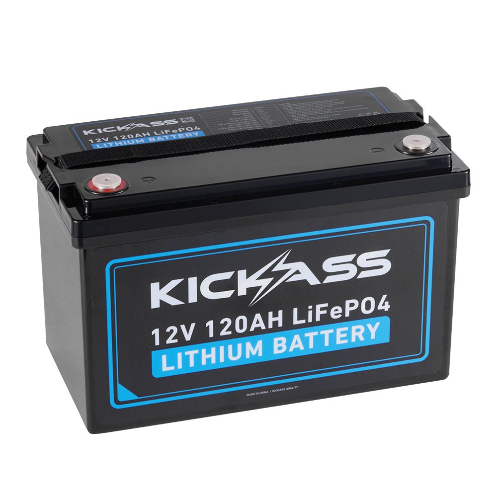 KickAss ProductsKickAss 12V 120Ah Deep Cycle Lithium Battery - LiFePO4KA12120XB - LION