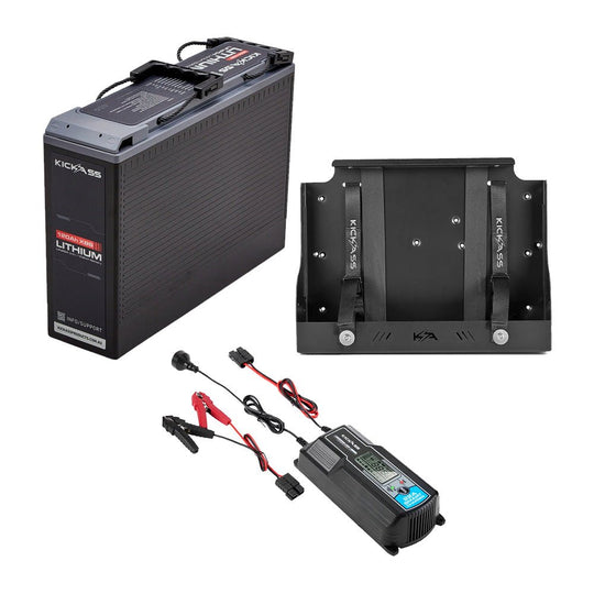 KickAss ProductsKickAss 12V 120Ah Lithium Battery Bundle with 22Amp Charger & TrayKA-120AHLIT-CHG-TRAY
