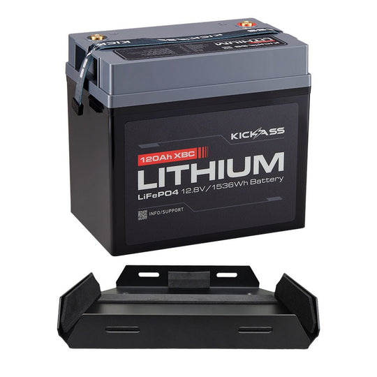 KickAss ProductsKickAss 12V 120Ah Lithium Compact Battery + Battery Tray BundleKA-12120XBC-LION-TRAY