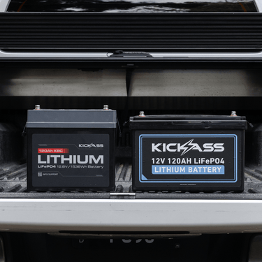 KickAss ProductsKickAss 12V 120Ah Lithium Compact Deep Cycle Battery LiFePO4KA12120XBC-LION