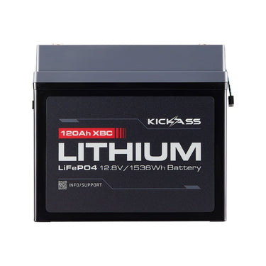 KickAss ProductsKickAss 12V 120Ah Lithium Compact Deep Cycle Battery LiFePO4KA12120XBC-LION