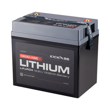 KickAss ProductsKickAss 12V 120Ah Lithium Complete Dual Battery Kit with 1000W Inverter, DCDC Charger & Wiring KitKA-12120XBC-LIT-DCDC-INV