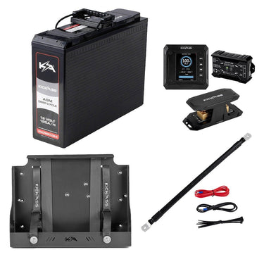 KickAss ProductsKickAss 12V 120Ah Slimline AGM Battery Bundle with Smart Shunt, Slimline Tray and Power Connections KitKA12120SLIMBUNDLE