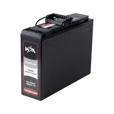 KickAss ProductsKickAss 12V 120Ah Slimline AGM Essentials Dual Battery Kit with 25A DCDC Charger, Wiring Kit and Maxi Fuse HolderKADBKIT120SLIMAGM