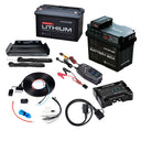 KickAss ProductsKickAss 12V 160Ah Lithium Battery Box Bundle with DCDC Charger, ACDC Charger & Wiring KitKA-160AHLIT-DCDC-BATTERY-CHG