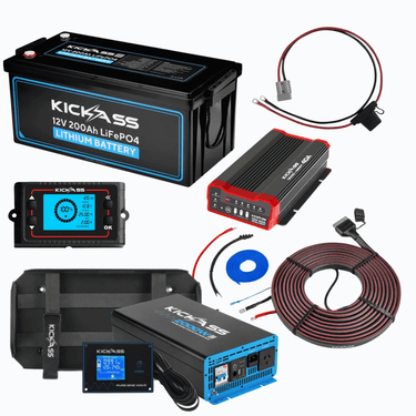 KickAss ProductsKickAss 12V 200Ah Lithium Dual Battery Kit With 2000W InverterKA - 12V - 200 - 2000 - KIT