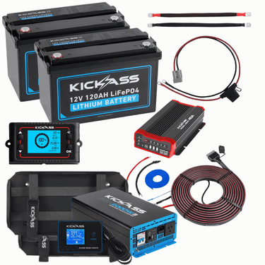 KickAss ProductsKickAss 12V 240Ah Lithium Dual Battery Kit With 2000W InverterKA - 12V - 240XB - 2000 - KIT