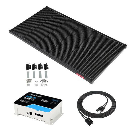 KickAss ProductsKickAss 12V 250W TOPCon+ Fixed Solar Panel Bundle with MPPT Controller, Extension Cable & Mounting Kit - 250W Total CapacityKA-250WTOP-MPPT40A-MNT