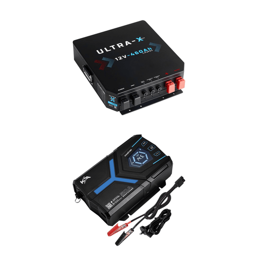 KickAss 12V 460Ah Ultra-X Lithium Battery + Flexicharge 50A Charger Bundle