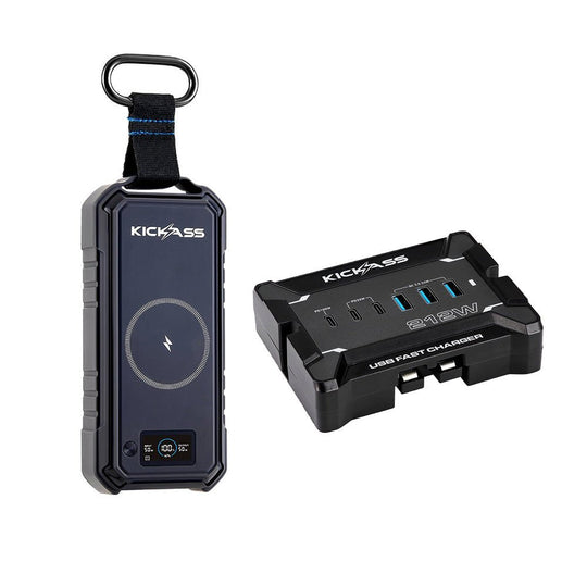KickAss ProductsKickAss 12V Anderson To USB Fast Charger + KickCharge Swag 88 Power Pack BundleKABUN-KAFC12V212W-KAPHUB80