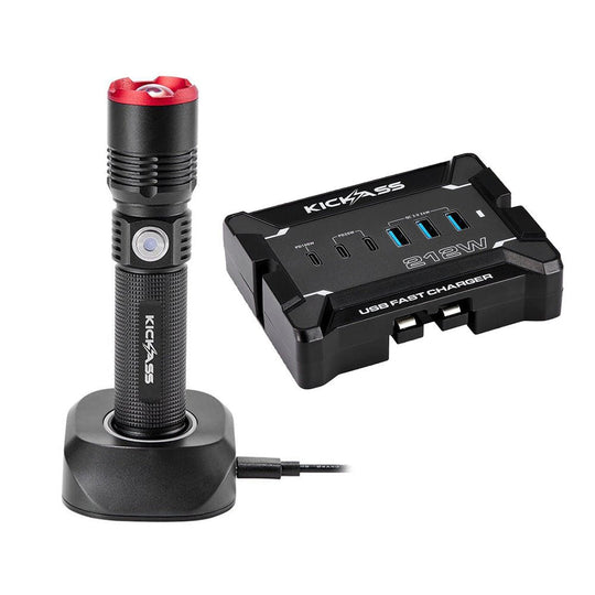 KickAss ProductsKickAss 12V Anderson To USB Fast Charger + LED Torch Flashlight BundleKABUN-KAFC12V212W-KATORCHFLWCD