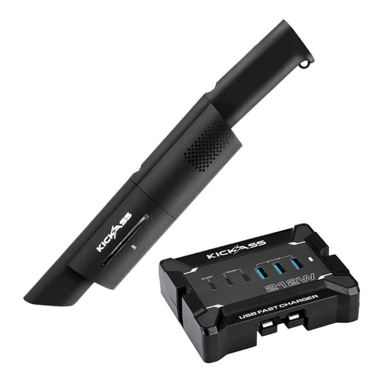 KickAss ProductsKickAss 12V Anderson To USB Fast Charger + Portable Vacuum Cleaner BundleKABUN-KAFC12V212W-KAPVAC120W