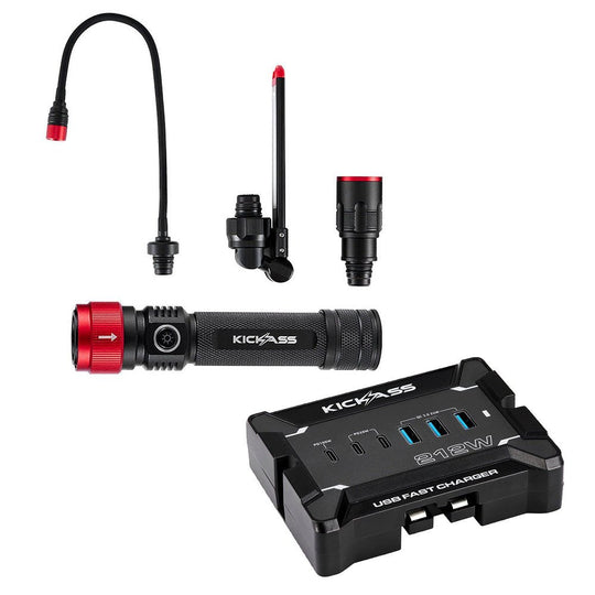 KickAss ProductsKickAss 12V Anderson To USB Fast Charger + Rechargeable 3 - in - 1 Torch & Inspection Work Light BundleKABUN-KAFC12V-KATORCHWL