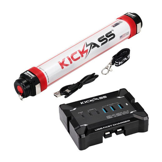 KickAss 12V Anderson To USB Fast Charger + Rechargeable LED Torch Bundle
