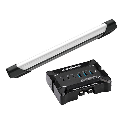 KickAss 12V Anderson To USB Fast Charger + Ultra Bright 48cm Magnetic Light Bar Torch Bundle