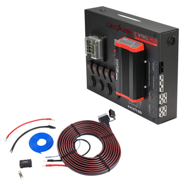 KickAss ProductsKickAss 12V Control Hub / Panel With 40A DCDC Charger + Heavy - Duty Wiring Kit BundleKA12VCH40ADCDCWIR - 1