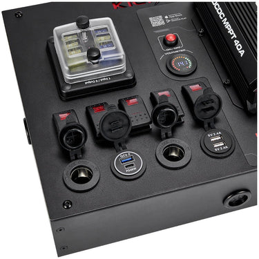 KickAss ProductsKickAss 12V Control Hub / Panel with Smart 40A DCDC Charger + Integrated BluetoothKACTRLHB40DCDCBT