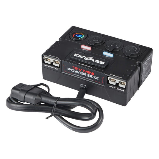 KickAss ProductsKickAss 12V Mini Control Box with 2 x Anderson, 6 x USB & 3 x Cig SocketsKAMINIPB