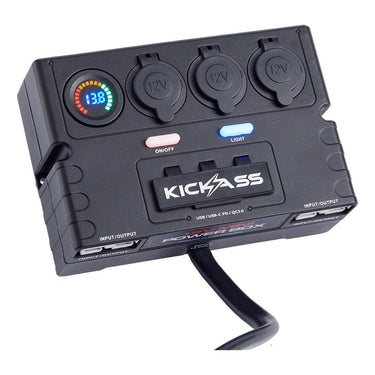 KickAss ProductsKickAss 12V Mini Control Box with 2 x Anderson, 6 x USB & 3 x Cig SocketsKAMINIPB