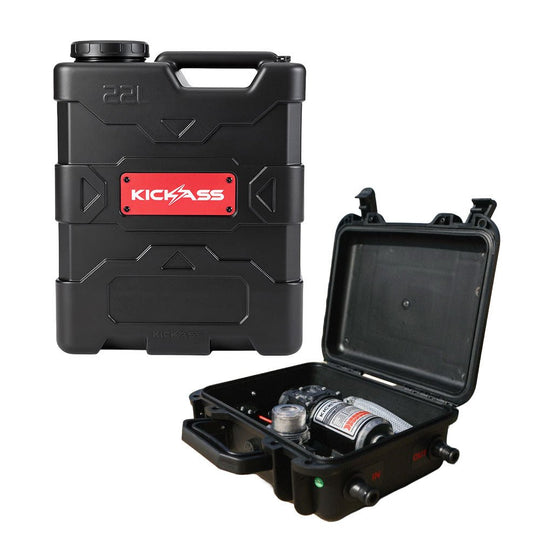 KickAss ProductsKickAss 12V Portable Pump Pack + Aqua 22L Jerry Can BundleKA-PUMPPK12L-AQ22L
