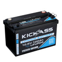 KickAss ProductsKickAss 12V Smart 120Ah Lithium Essentials Dual Battery Kit with 25A DCDC Charger, Wiring Kit and Maxi Fuse HolderKADBKIT120XLION