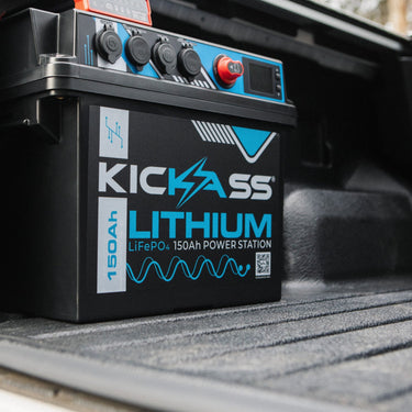 KickAss ProductsKickAss 150Ah Lithium Battery Box Power Station With DCDC Charger - 40AKAJBLITKIT150