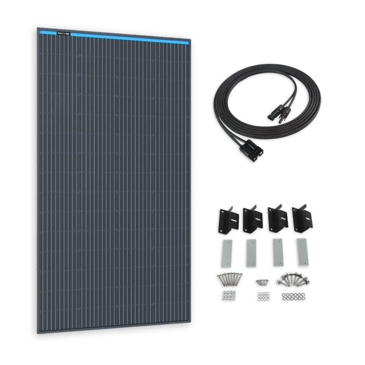 KickAss 170W Fixed Glass Solar Panel Bundle with Mounting Kit & Extension Cable - 5m