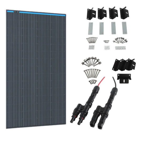 KickAss ProductsKickAss 170W Solar Panel with Bracket & 2 - in - 1 Connector BundleKA170SOLARMOUNT2INCONN