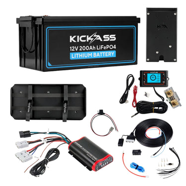 KickAss ProductsKickAss 200Ah Base Essential Lithium Dual Battery KitKA200BASEESSLIONDBKIT