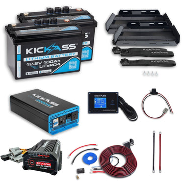 KickAss ProductsKickAss 200Ah Complete Lithium Dual Battery KitKA200COMPLIDBK