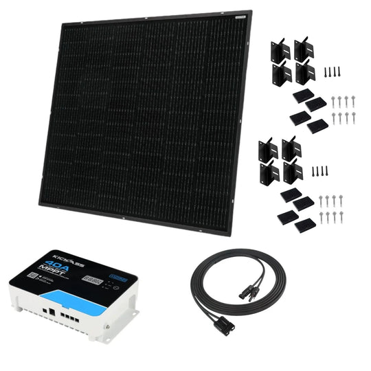 KickAss ProductsKickAss 210W Ultra Slim Fixed Glass Solar Panel + 40A MPPT Solar Charge Controller BundleKAUSSP210 - MPPT40A - BUNDLE