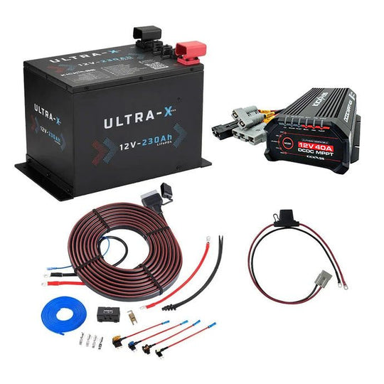 KickAss ProductsKickAss 230Ah Compact Lithium Dual Battery Kit with 40A DCDC Charger and Wiring KitKABUNDLE05
