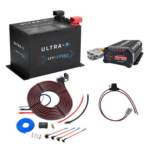 KickAss 230Ah Compact Lithium Dual Battery Kit with 40A DCDC Charger and Wiring Kit