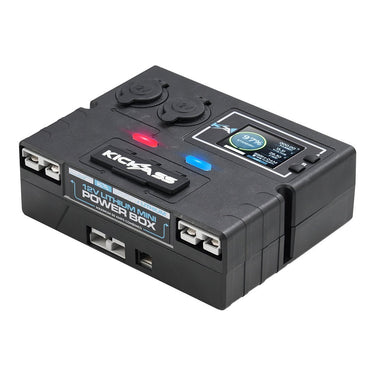 KickAss ProductsKickAss 230Ah Slimline Lithium Black Edition Complete Dual Battery Kit with 40A DCDC Charger with Bluetooth, 12V Control Box and Battery Monitor, PlugKADBBDL-230LBB-CB
