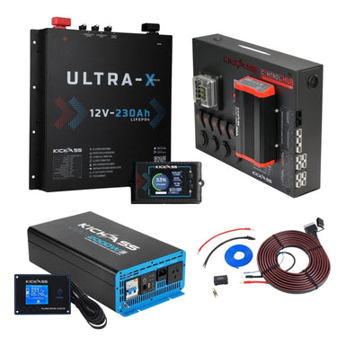 KickAss ProductsKickAss 230Ah Ultra - X Slimline Lithium Dual Battery Kit - Complete Touring SystemKA230UXSLIMCOMPCKIT