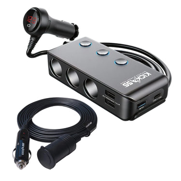KickAss ProductsKickAss 3 - Way Cigarette Socket Splitter and 3m Extension Cable BundleKA3WAYSPLIT - EXT3M