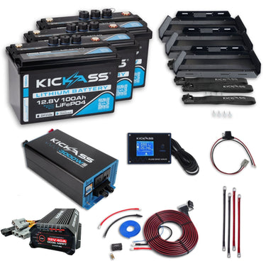 KickAss ProductsKickAss 300Ah Complete Lithium Dual Battery KitKA300COMPLIDBK