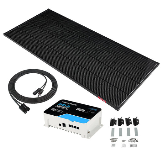 KickAss 350W TOPCon+ Fixed Solar Panel Bundle with 40A MPPT, Extension Cable & Mounting Kit