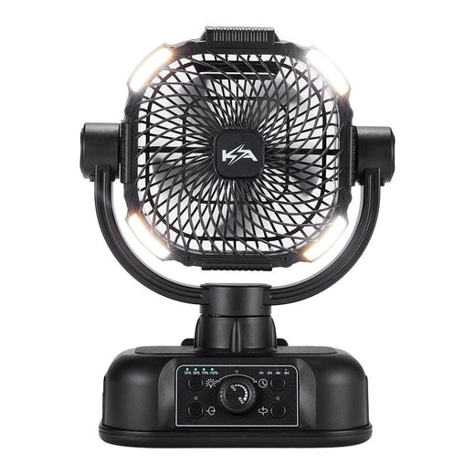 Kickass 360° Oscillating 20,000mAh Camping Fan with Power Bank & Light