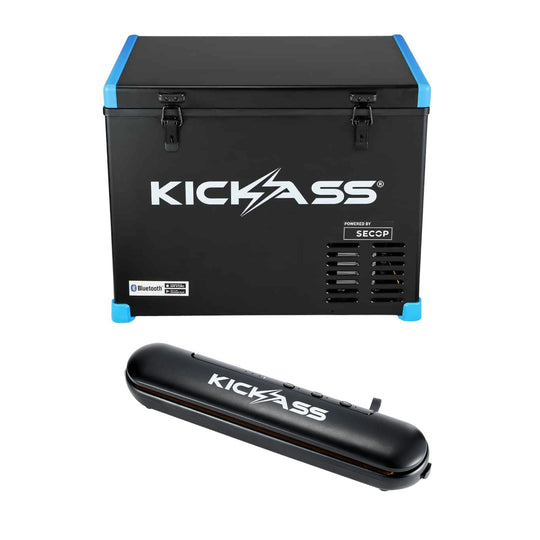 KickAss ProductsKickAss 45L Portable Camping Fridge/Freezer & Lithium Vacuum Sealer Combo 45L Fridge + Lithium Vacuum SealerKAF45SZ - VACKIT