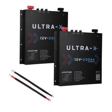 KickAss ProductsKickAss 460Ah Ultra - X Slimline Lithium Battery Bundle with Linking CablesKA - ULTRA230SLIM - BUNDLE