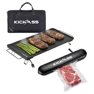 KickAss ProductsKickAss 50CM Portable Electric BBQ - 1400W & Rechargeable Lithium Vacuum Sealer BundleKABUN-EBBQ1400-VSGEN2
