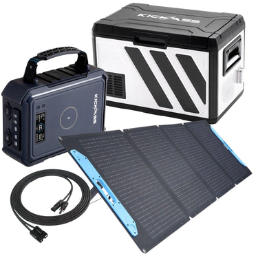KickAss ProductsKickAss 50L Single Zone Fridge + KickCharge Powerhub 380Wh + 120W Folding Portable Solar Panel BundleKAF - 50SZ - KAFSP120 - KAPHUB - 380 - BUNDLE