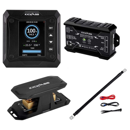 KickAss ProductsKickAss 600A Smart Shunt with Battery and Tank Monitor + Power Connections Kit BundleKASHUNTTANKLTBUNDLE