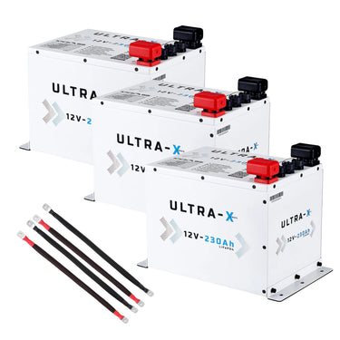 KickAss ProductsKickAss 690Ah Ultra - X Lithium Battery Kit Arctic White with Linking CablesKA690AH - XB2 - WHITE